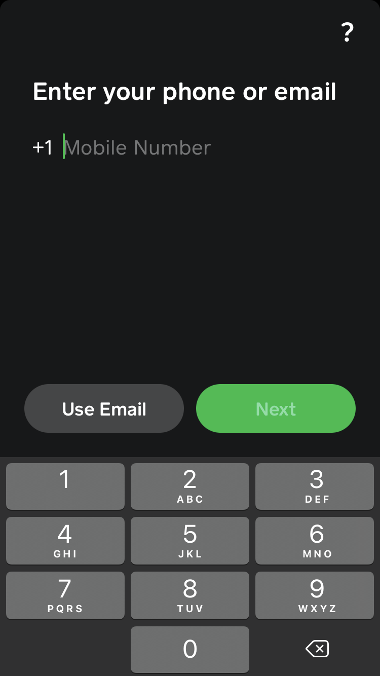 enter your phone number or email address on cash app